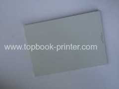 White kraft paper cardboard cover UV screen printing hardcover book design printing