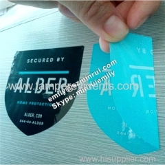 Sun-proof and water-proof Transparent vinyl glass labels