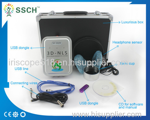 English Bacteria Test Equipment 3D NLS Health Analyzer Quantum Resonance Analyser