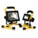 Outdoor 20w rechargeable portable led work light 1700lm / w Aluminum alloy body