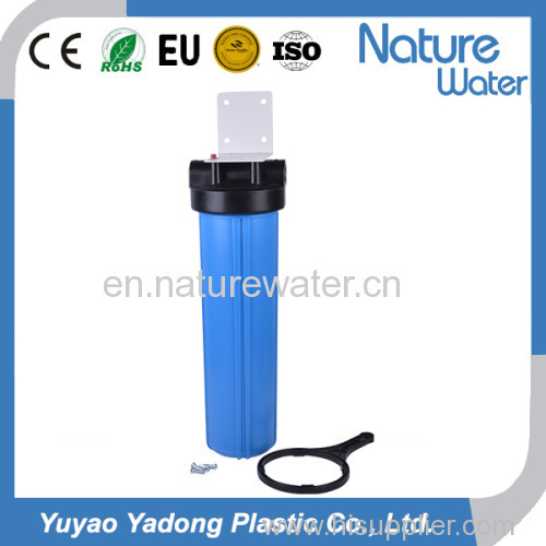 single 20inches pipeline big blue housing water filter with PP  CTO or GAC cartridge filters