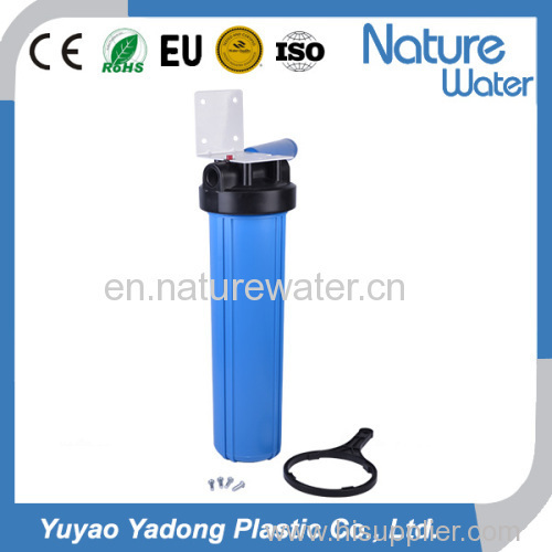 single 20inches pipeline big blue housing water filter with PP  CTO or GAC cartridge filters