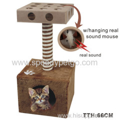 Speedy Pet Brand Two ways useful Cat scratcher tree with IQ box