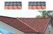 Steel Stone Coated Double Roman Roof Tiles , Wood grain / Grid roofing tiles