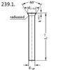 DIN1530 SKH51 Mold Ejector pins Shape D customized for plastic mold