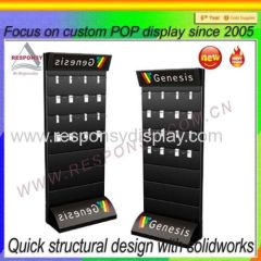 Slatwall mobile phone accessory display Floor POS Accessories Slatwall Display Stand