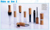 empty cosmetic packaging bamboo lipgloss/mascare/eyeliner bottle/lipstick tube make up container