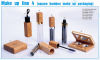 square bamboo lipgloss/mascare/eyeliner bottle/lipstick bottle empty bamboo cosmetic packaging