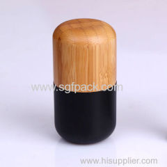 bamboo black lipgloss/mascare/eyeliner bottle/lipstick bottle empty bamboo black cosmetic container