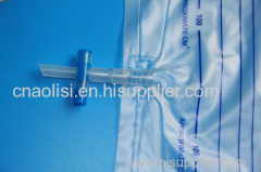 sterile T valve urine bag for single use