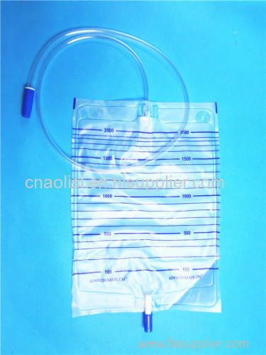 disposable pull push valve urine bag