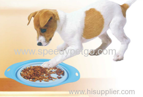 Collapsible silicone gel pet bowl