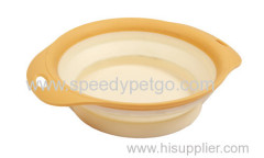 Collapsible silicone gel pet bowl