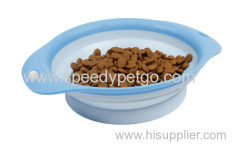 Collapsible silicone gel pet bowl