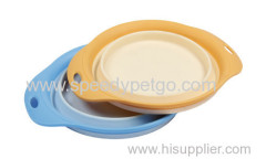 Collapsible silicone gel pet bowl