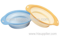 Collapsible silicone gel pet bowl