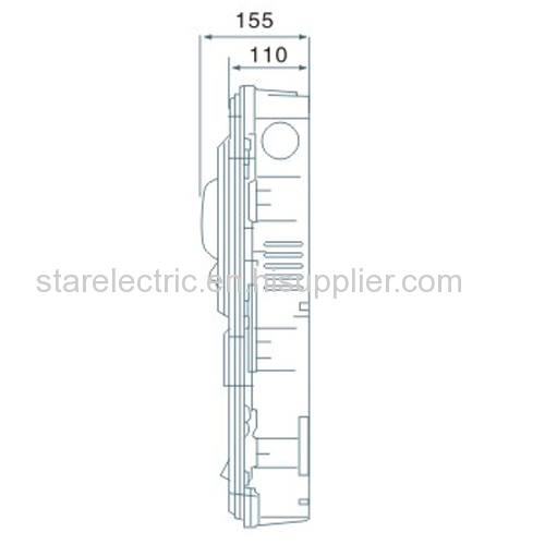 1601L high performance single pahse 16meters transparent electric meter box left-right structure