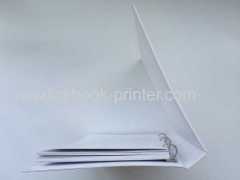 Unique design paper folder gold stamped cover coil binding shoe brochure hardcover book printer