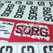 Custome eggshell labels stickers in sheets with black printed on white