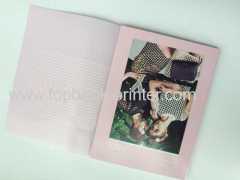 Design and print double gate cover uncoated paper softcover book with PVC dust jacket