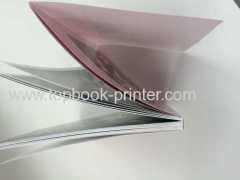 Design and print double gate cover uncoated paper softcover book with PVC dust jacket