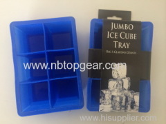 Jumbo silicone ice cube tray