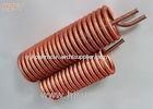 Energy Saving Finned Copper Coil Heat exchanger For Process Coolers 0.75MM Wall Thickness