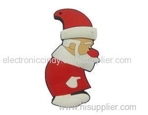 Christmas father style PVC usb flash drive