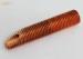 By Roll Forming Process Copper Fin Tube for Cooler of Power Plant with C12000 / C12200