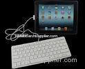 Black / white ABS plastic keys iPad Wired Keyboard , MFI certified