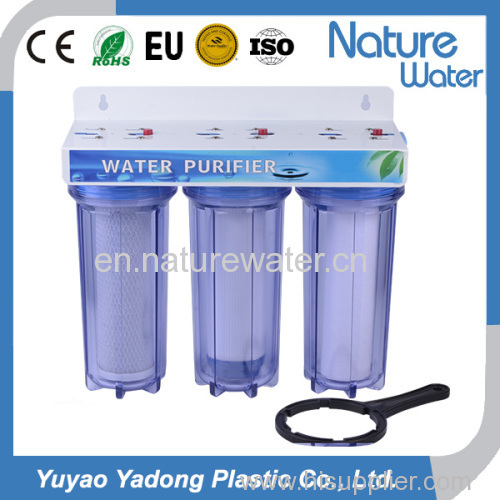 Triple pipeline Water Filter  as household water purifier