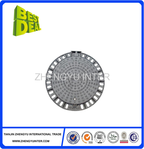 Square Frame and Round Cover En124 Grey Iron Manhole Cover casting parts
