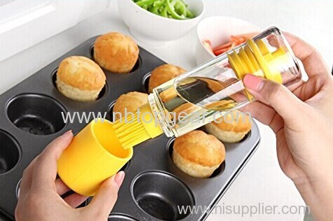 3-in-1 Super Silicone Oil & Vinegar Bottle & Basting Brush Dispenser