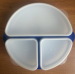 3 compartments microwave plate dishes