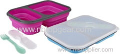 Food grade silicone collapsible silicone lunch box