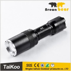 police xml t6 high power aluminum telescopic zoom flashlight