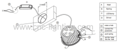 35W recessed LED downlight with Epistar COB LEDs