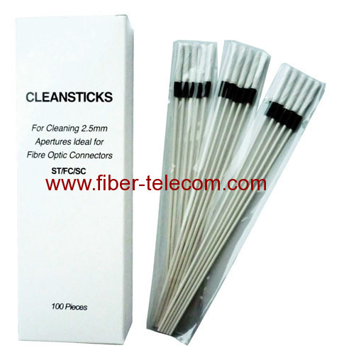 Fiber cleansticks for SC/FC/ST connectors