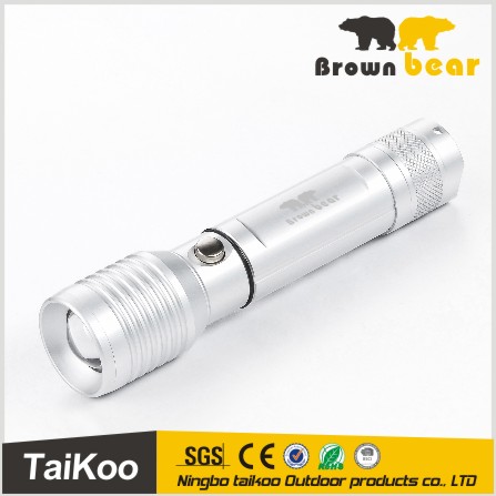 silver new product aluminum rechargeable xpe 220lm orkia led torch