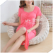 Apparel & Fashion Underwear & Nightwear Pajamas Lace trim square neck short sleeves bamboo sleep gown solid colors