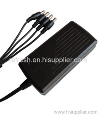 DC12V5A cctv power supply 4 outputs