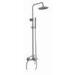 Commercial Rain Shower Faucet Set Wall Mount SS Bath Mixer Taps