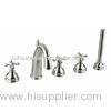 Commercial Widespread Bathtub Faucet / 3 Handle Shower Faucet