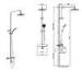 Wall Mounted Grand Bath and Shower Faucet Set In Stainless Steel