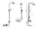 Modern Brushed Nickel Tub And Shower Faucet Set Wall Mount Mixer Tap