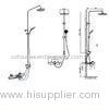 Modern Brushed Nickel Tub And Shower Faucet Set Wall Mount Mixer Tap