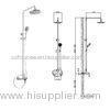 Wall Mounted Bathroom Shower Faucet Set Stainless Steel Burhsed Surface