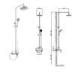 Wall Mounted Bathroom Shower Faucet Set Stainless Steel Burhsed Surface