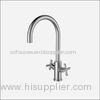 Tall Double Handle Kitchen Faucet Drinking Water Faucet Brushed Nickel