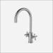 Tall Double Handle Kitchen Faucet Drinking Water Faucet Brushed Nickel